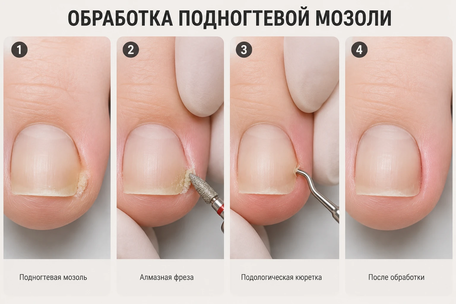 Иллюстрация: Подногтевые мозоли