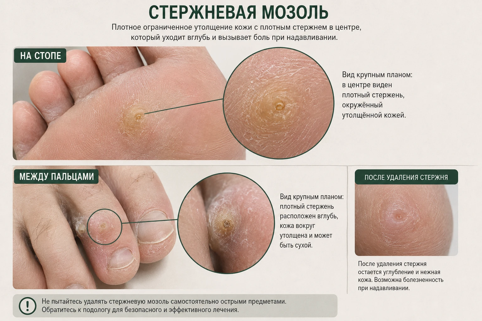 Иллюстрация: Стержневые мозоли