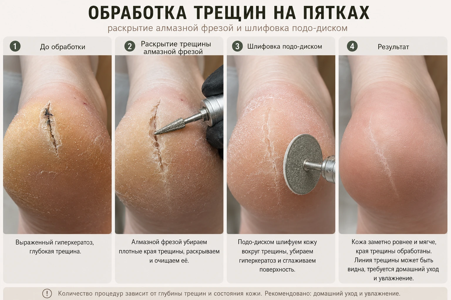 Иллюстрация: Трещины на пятках